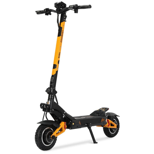 Ausom Gallop 10-inch Off-Road Electric Scooter Dual 1200W Motor 52V 23.2Ah 41MPH Speed, Hydraulic Disc Brakes, 55-Mile Range Black & Yellow
