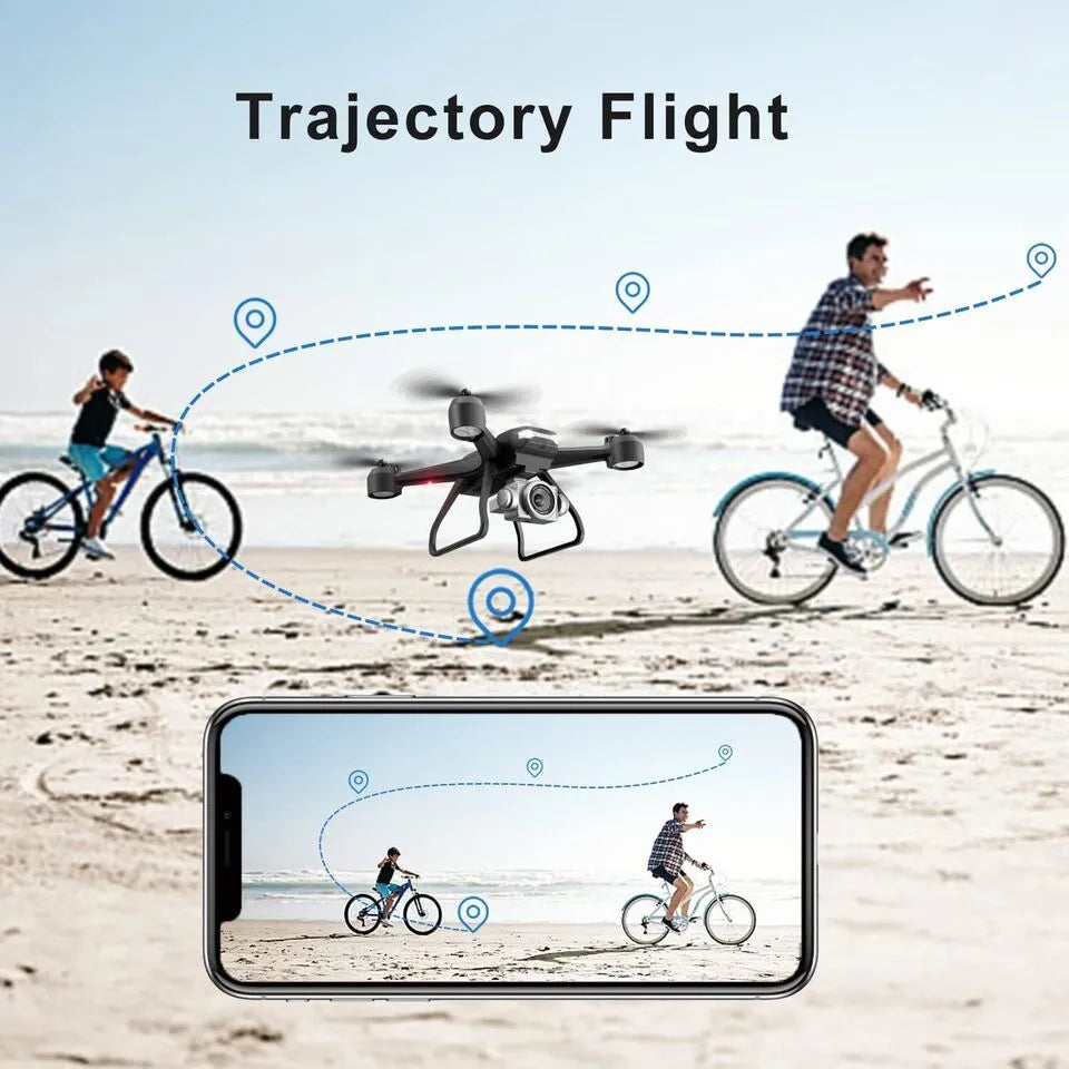 4DRC V14 RC Drone WIFI FPV 4K HD Wide Angle Dual Camera Quadcopter Portable with Bag ,2 Batteries Drone For Beginner,Headless Mode,Gesture Photo