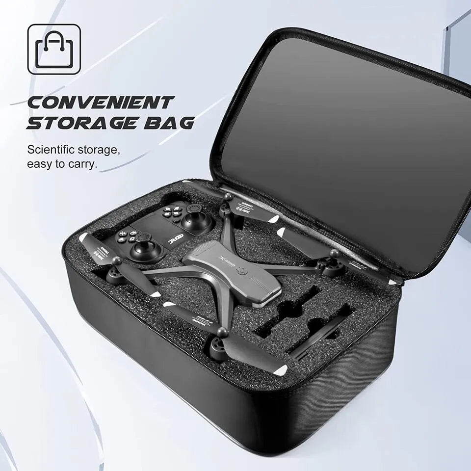 4DRC V14 RC Drone WIFI FPV 4K HD Wide Angle Dual Camera Quadcopter Portable with Bag ,2 Batteries Drone For Beginner,Headless Mode,Gesture Photo