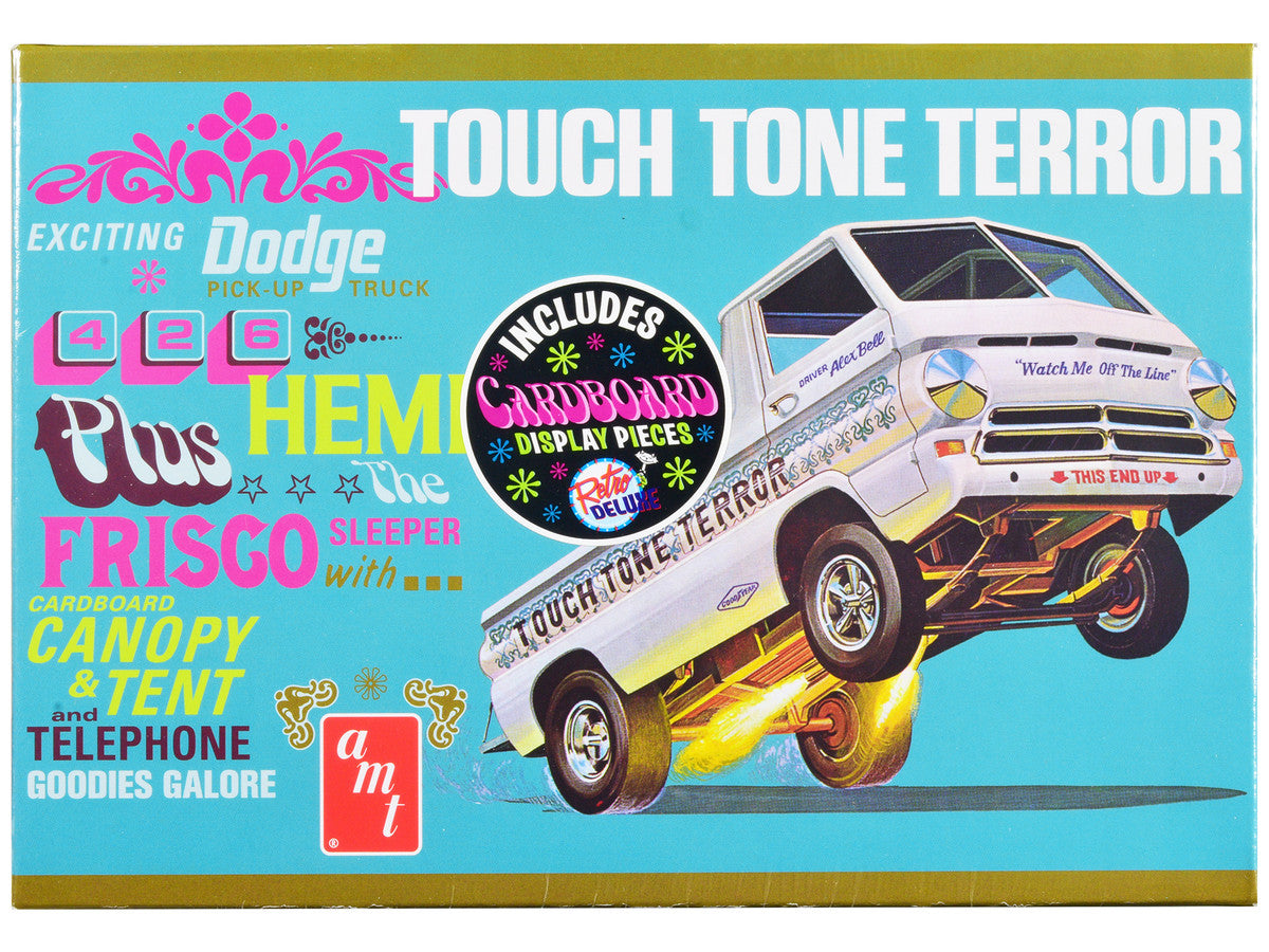 1966 Dodge A100 Pickup Truck "Touch Tone Terror" with Cardboard Accessories 1/25 Scale Plastic Model Kit by AMT