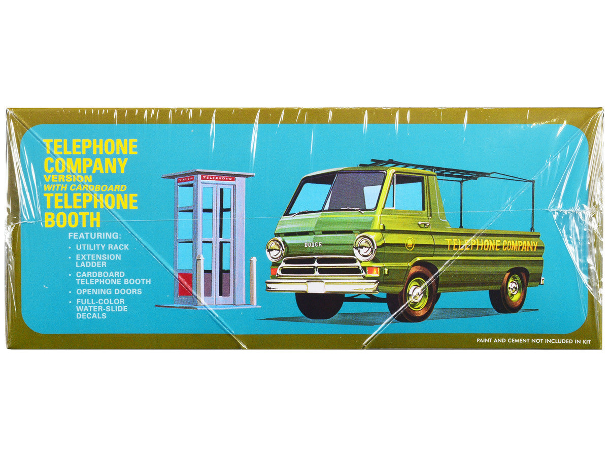 1966 Dodge A100 Pickup Truck "Touch Tone Terror" with Cardboard Accessories 1/25 Scale Plastic Model Kit by AMT