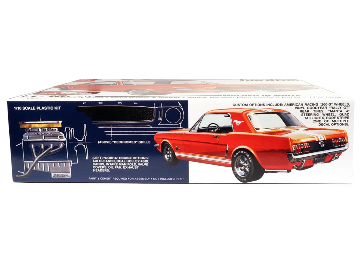 1964 1/2 Ford Mustang Coupe 60th Anniversary 1/16 Scale Plastic Model Kit by AMT