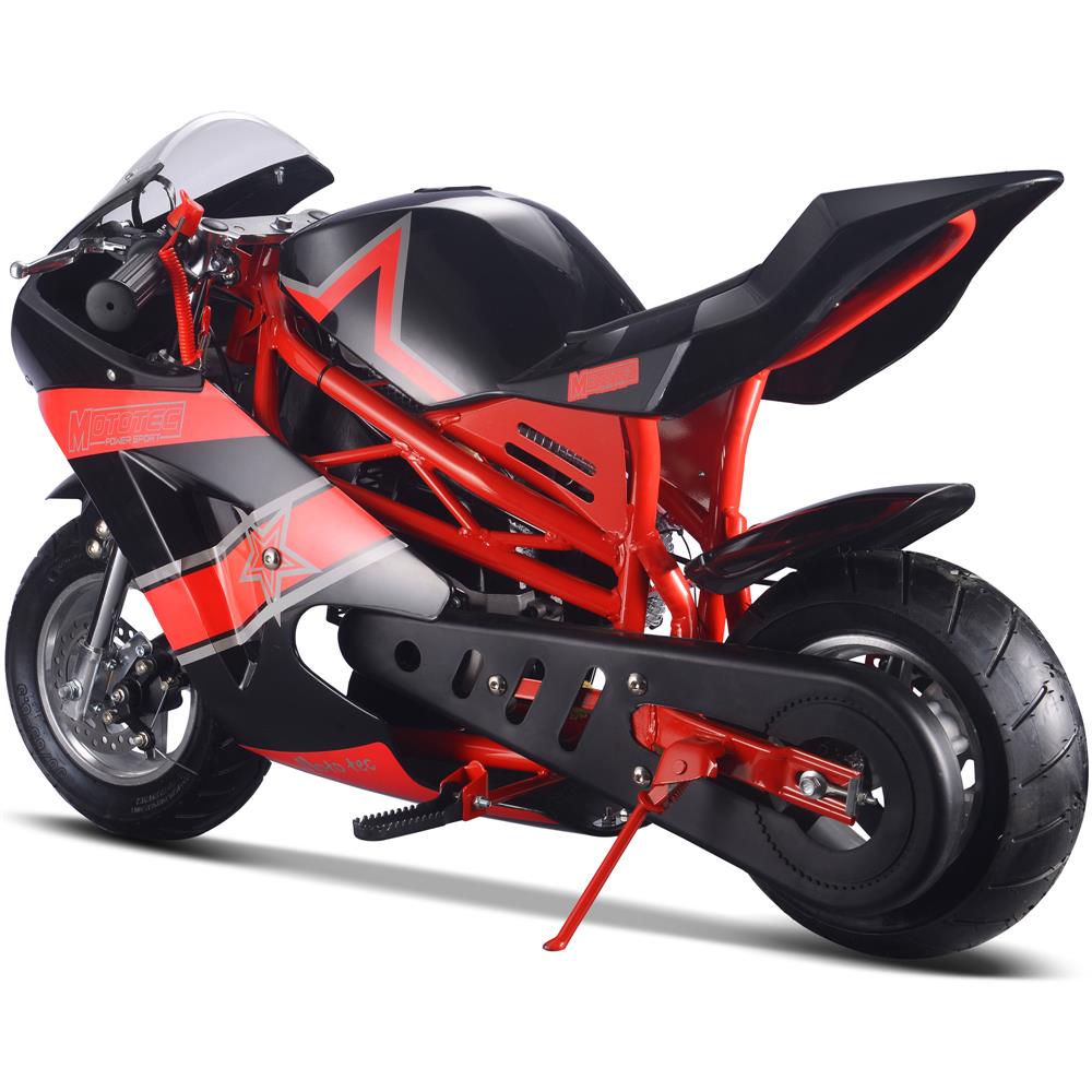 MotoTec Gas Pocket Sport Bike GT 49cc 2-Stroke Red