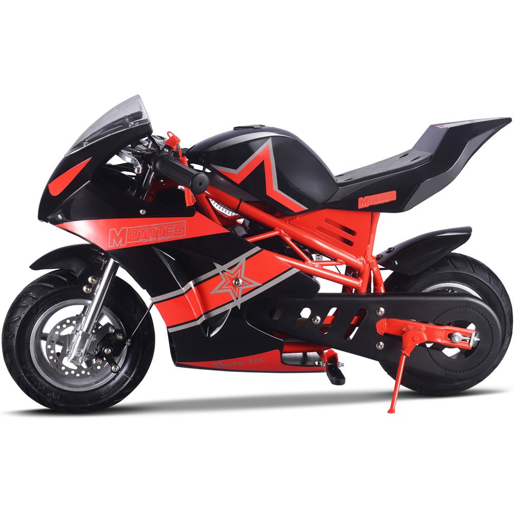 MotoTec Gas Pocket Sport Bike GT 49cc 2-Stroke Red
