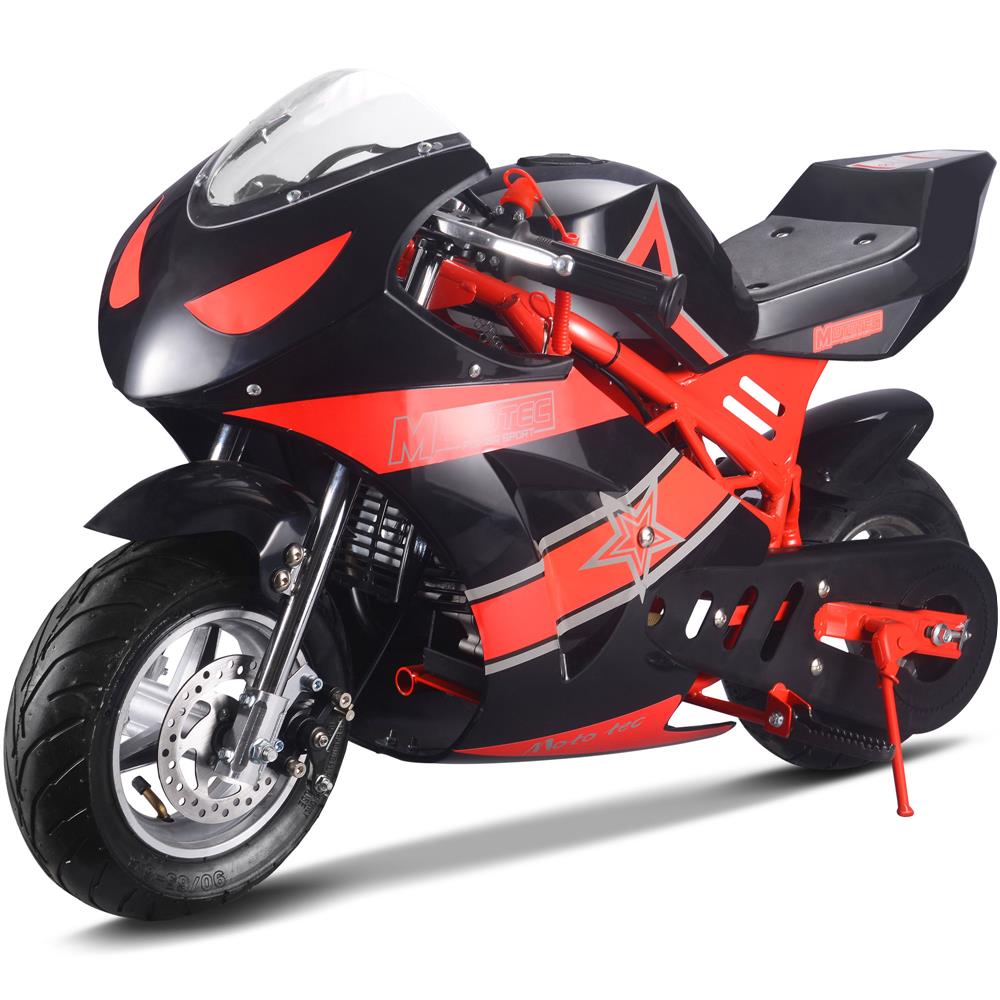 MotoTec Gas Pocket Sport Bike GT 49cc 2-Stroke Red