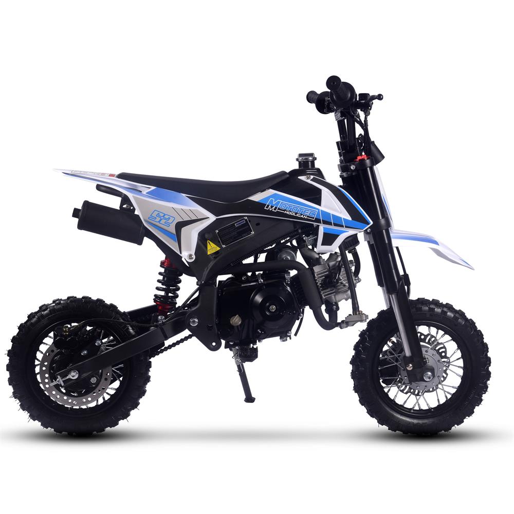 MotoTec Hooligan 72cc 4-Stroke Gas Dirt Bike Blue