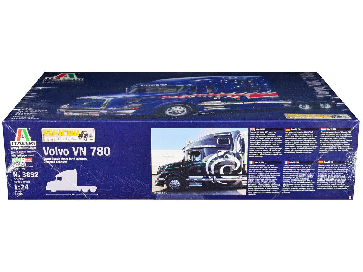 Volvo VN 780 Truck Tractor Model Kit "Show Trucks" 1/24 Scale by Italeri