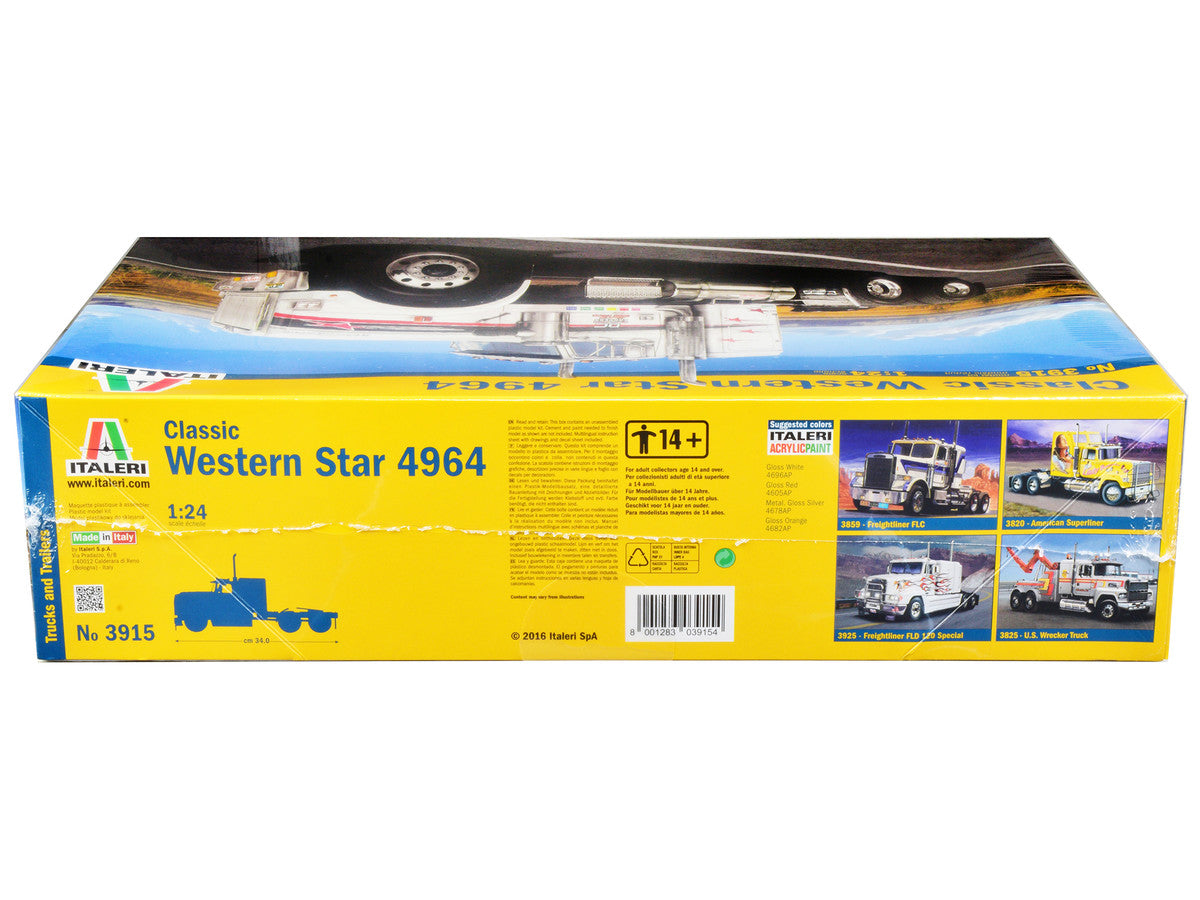 Western Star Classic 4964 Truck Tractor 1/24 Scale Plastic Model Kit by Italeri