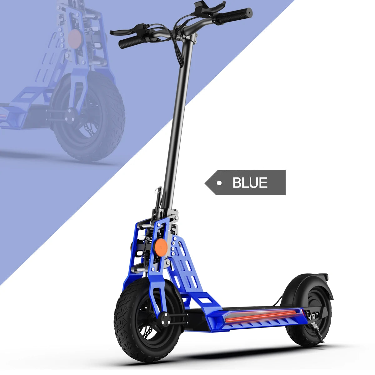 Mototec X1 48V 13Ah 600W 10inch Folding Electric Scooter 25-35KM Max Mileage 100KG Max Load E-Scooter