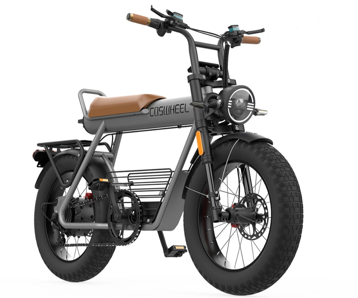 COSWHEEL CT20 Off-road electric bike 20"*5.0 fat tires Equipped with super motor 1000W 48V25AH lithium battery Pure electric max travel 100km Speed 45km/h Aluminum alloy frame Black