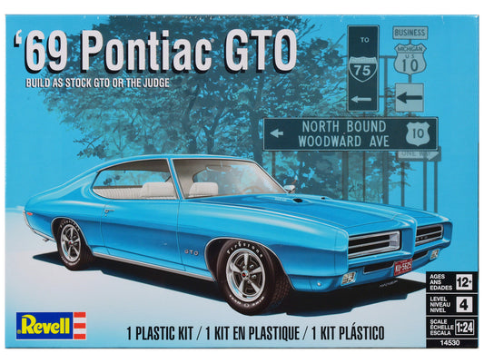 1969 Pontiac GTO 2-in-1 Kit 1/24 Scale Plastic Model Kit by Revell