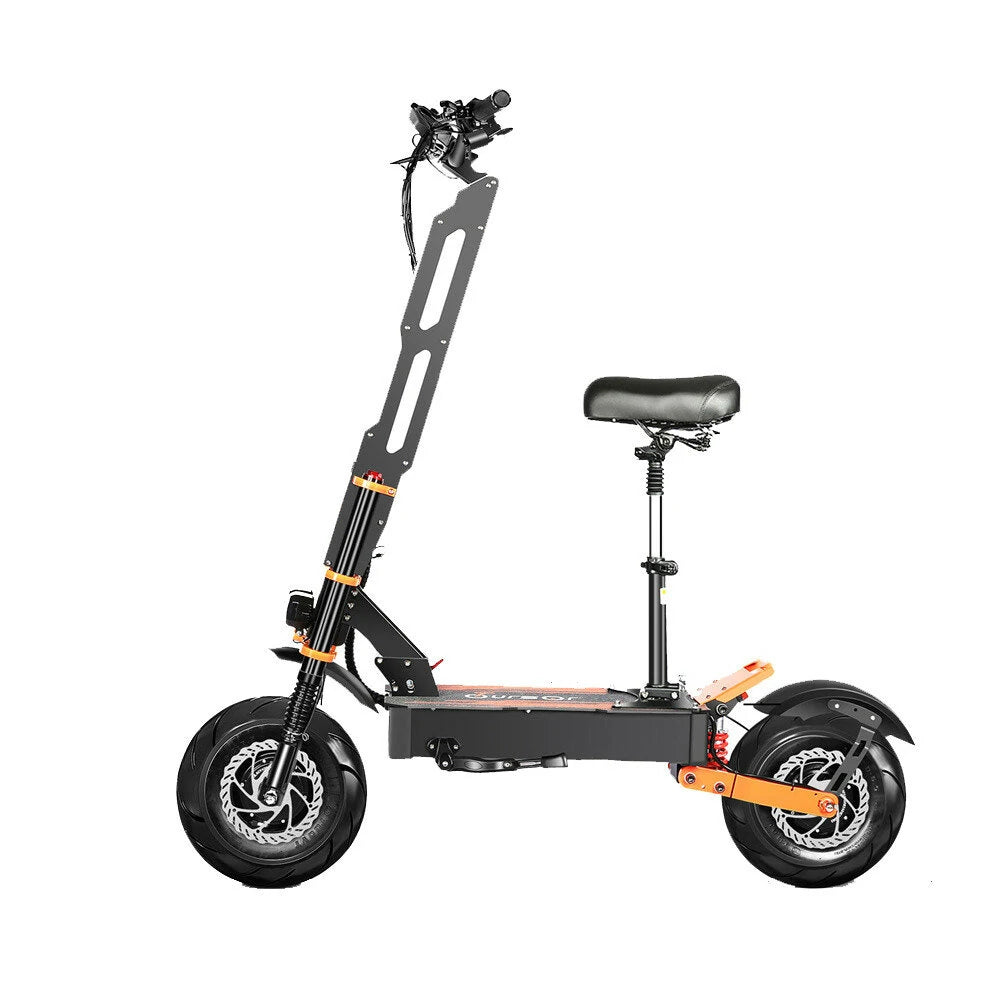 TOURSOR X8P Electric Scooter 60V 38.8AH Battery 4000W*2 Dual Motors 14inch Off-Road Tires 110KM Max Mileage 200KG Max Load Folding E-Scooter Black/Orange