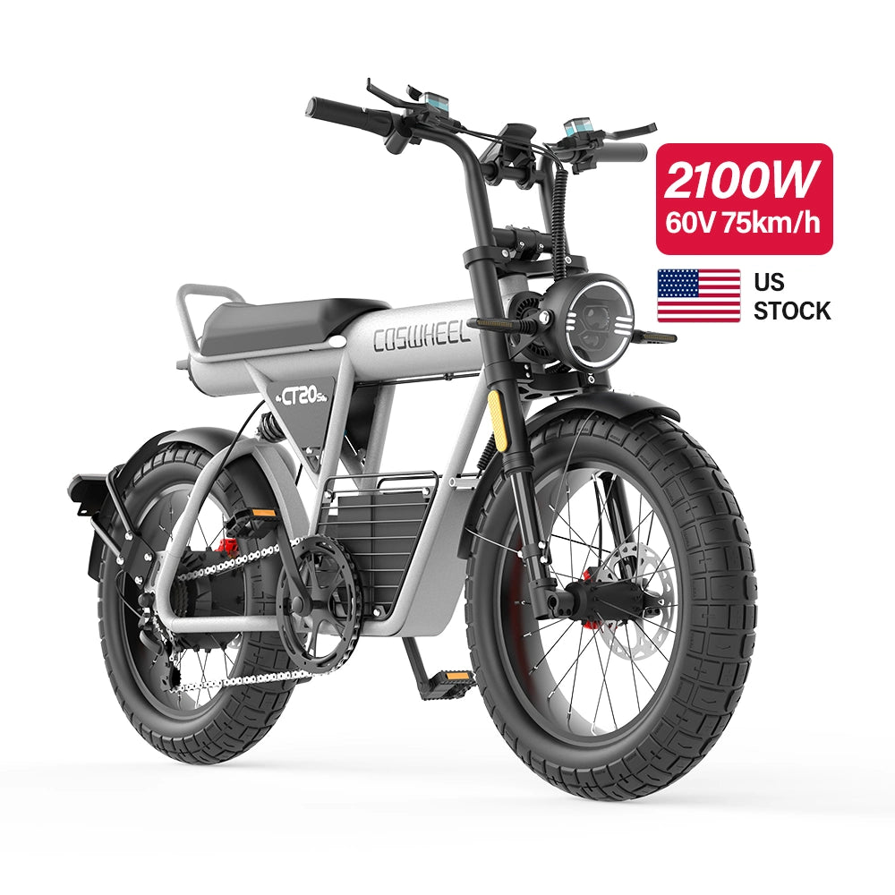 COSWHEEL CT20S Off-road e-bike Equipped with super motor 1500W 60V27.5AH lithium battery 20"*5.0 fat tires Black