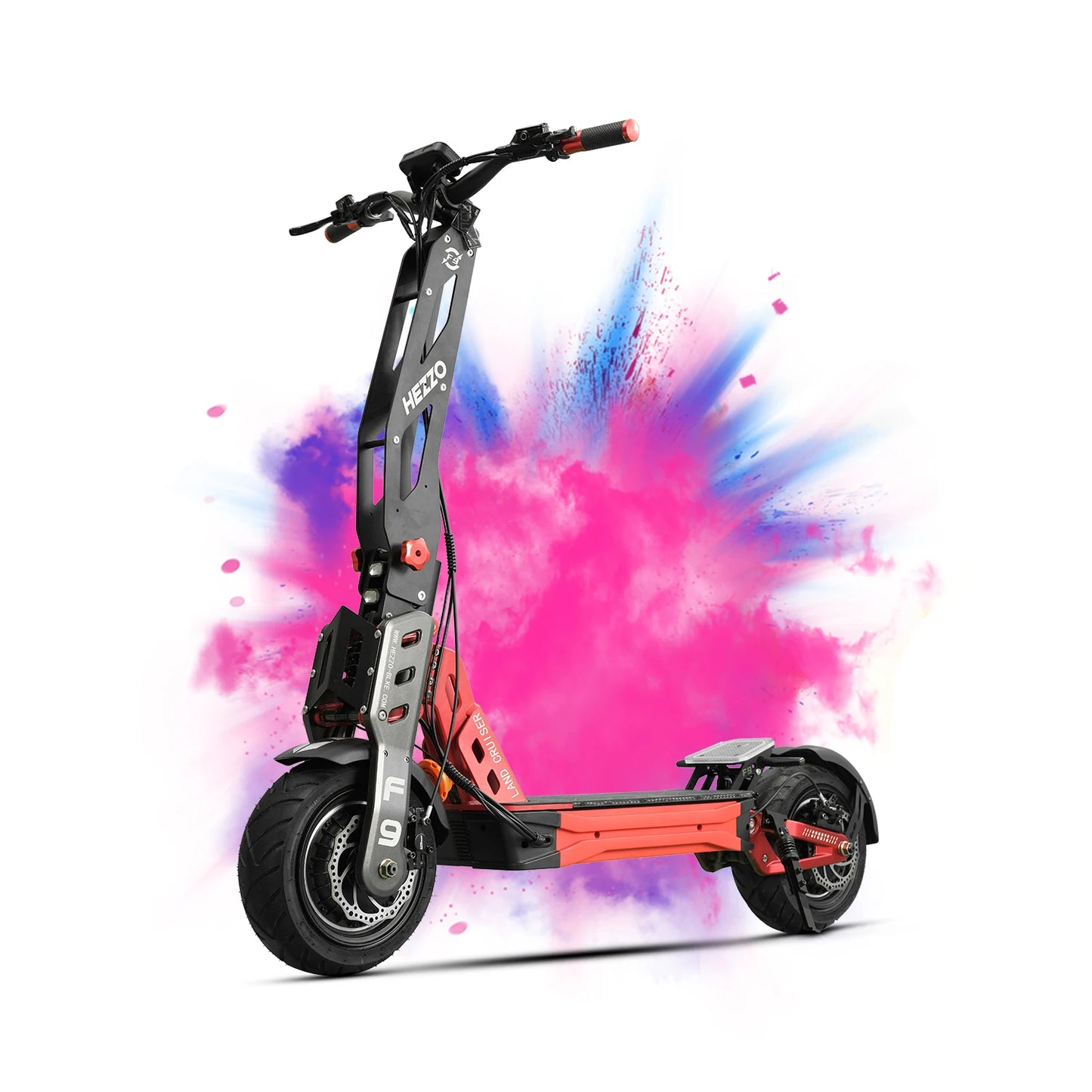 HEZZO 60v 8000w Electric off-road F9 40ah Lithium Battery dual motor NFC Escooter Fat Tire 100km/h LCD