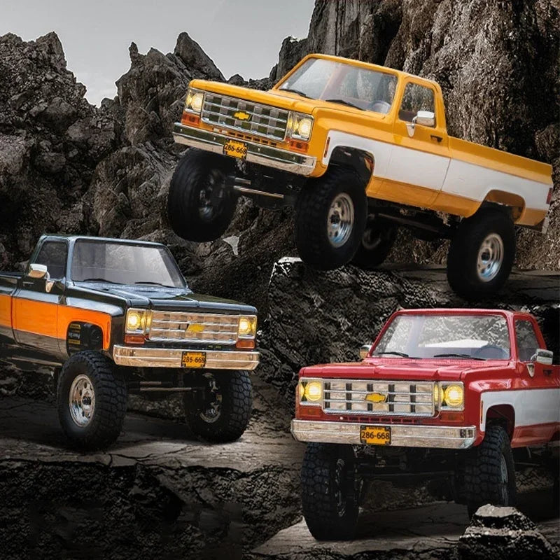 New Fms 1:18 Fcx18 Chevrolet K10 Pickup Remote Control Model Simulation Climbing Four-wheel Drive Truck