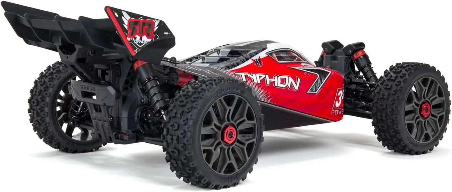 ARRMA 1/8 Typhon 4X4 V3 3S BLX Brushless Buggy RTR Radio Control Red (Transmitter and Receiver Included, Batteries and Charger not included)