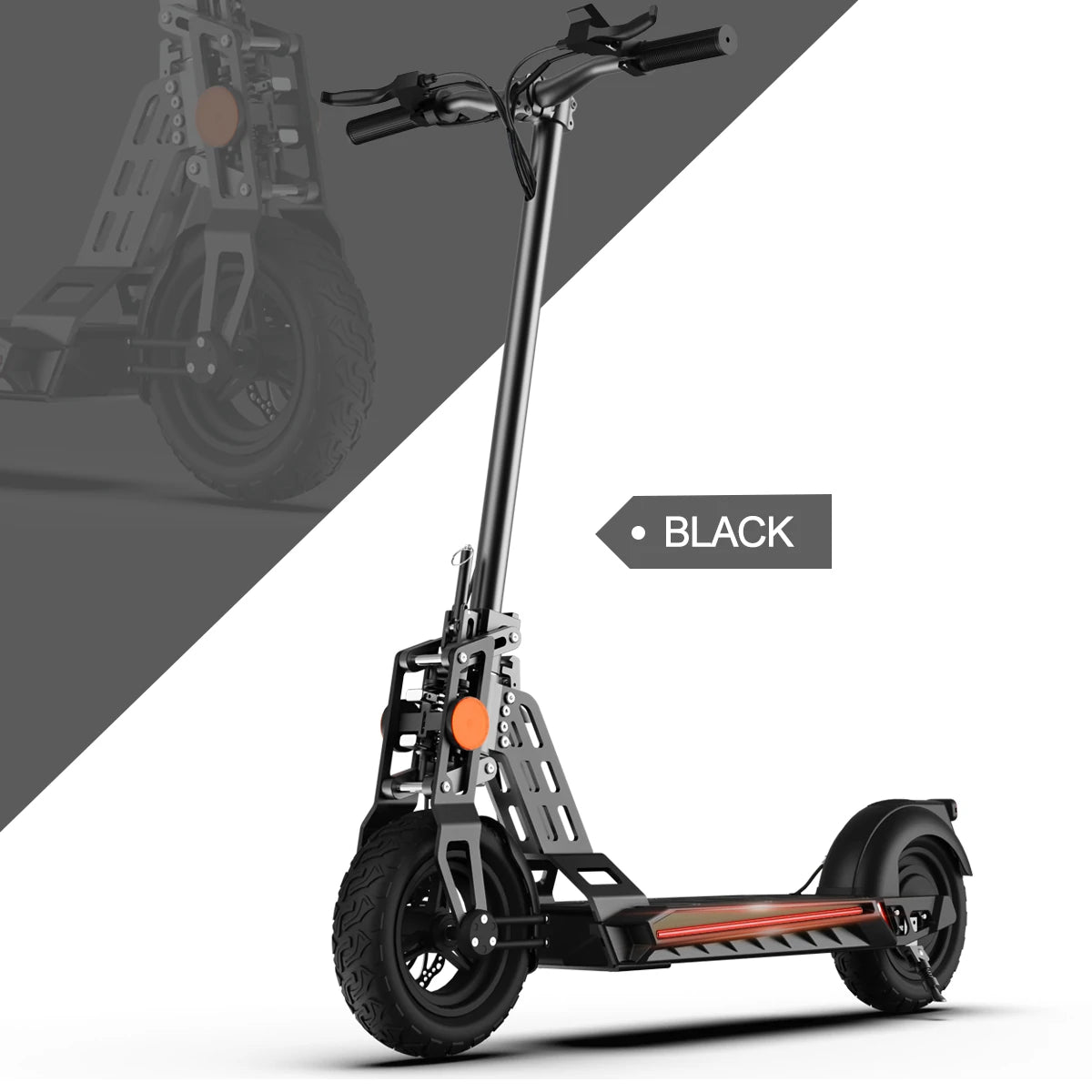 Mototec X1 48V 13Ah 600W 10inch Folding Electric Scooter 25-35KM Max Mileage 100KG Max Load E-Scooter