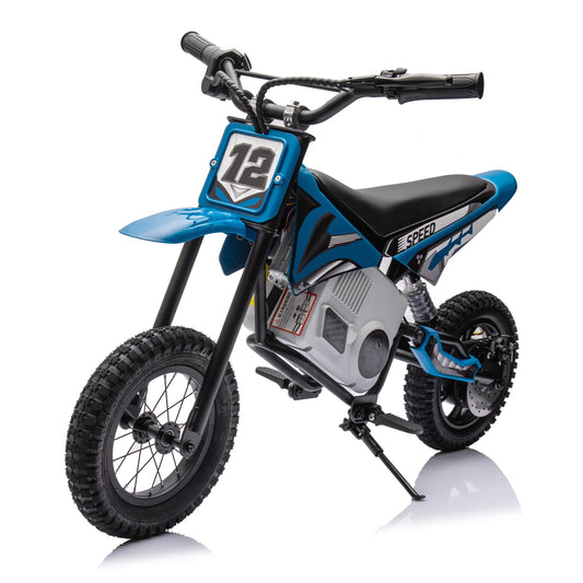 Electric mini dirt motorcycle for kids 350w xxxl motorcycle 36V Blue