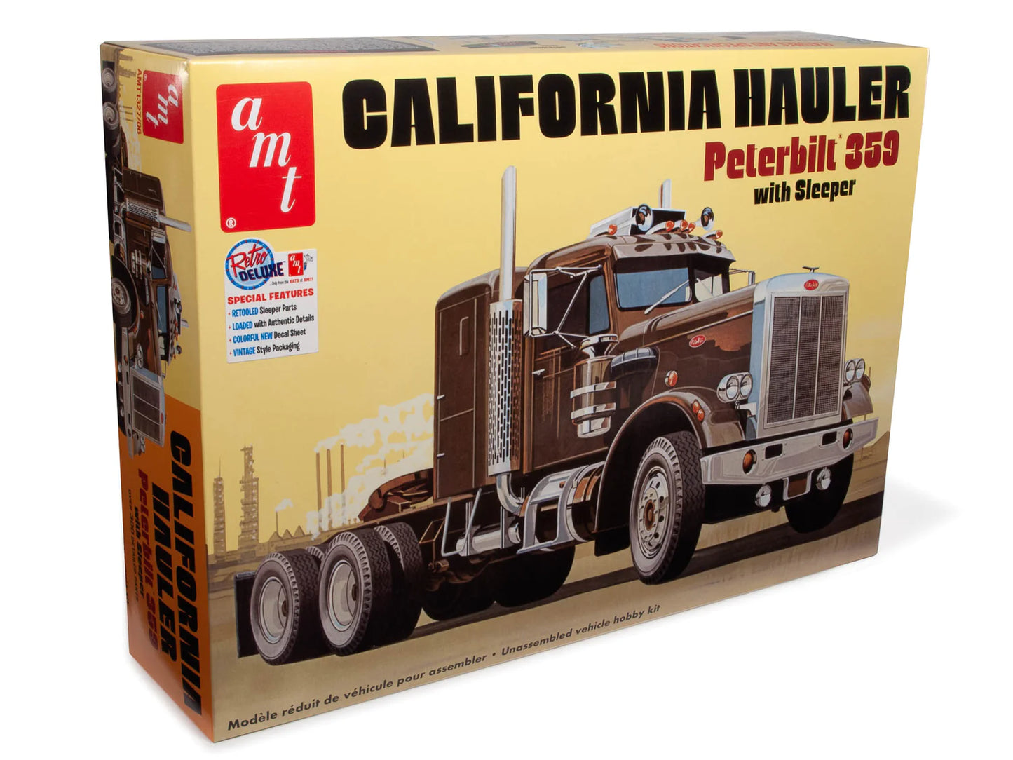 Peterbilt 359 California Hauler with Sleeper Cab 1/25 Scale Plastic Model Kit by AMT