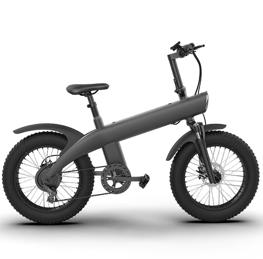 750W electric trail bike. 7 speed mechanical variable speed 25km / h speed power 70-75km vertical pole folding load 100kg charge 5-6h climb 15° Grey