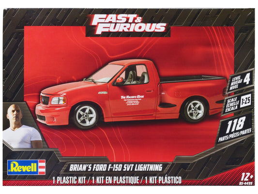 Brian’s Ford F-150 SVT Lightning Pickup Truck "Fast and Furious" 1/25 Scale Plastic Model Kit by Revell