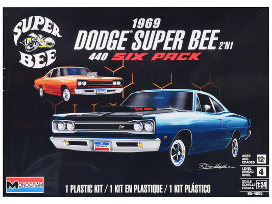 1969 Dodge Super Bee 2-in-1 Kit 1/24 Scale Plastic Model Kit by Revell