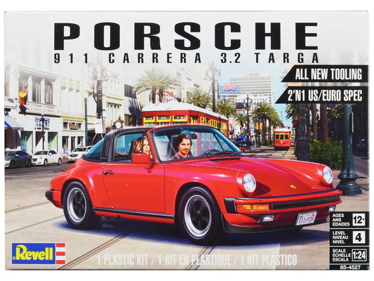 Porsche 911 Carrera 3.2 Targa 2-in-1 Kit 1/24 Scale Plastic Model Kit by Revell