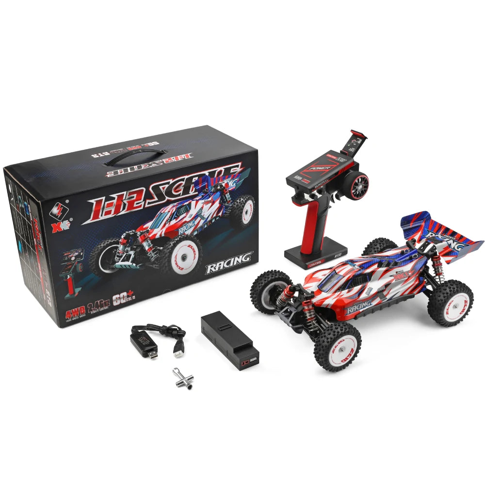 Wltoys 124008 RTR 1/12 Scale 2.4G 4WD 3S Brushless RC Buggy 60km/h Off-Road Climbing High Speed Full Proportional Vehicle Model