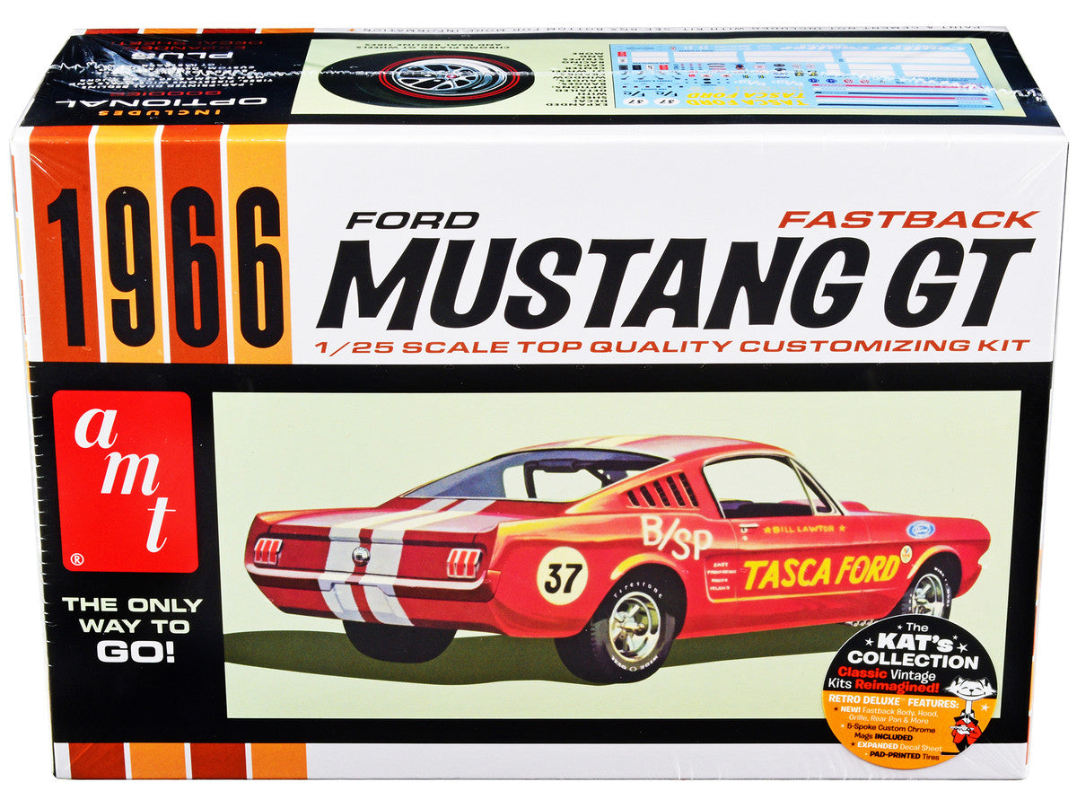 1966 Ford Mustang GT Fastback 1/25 Scale Plastic Model Kit by AMT