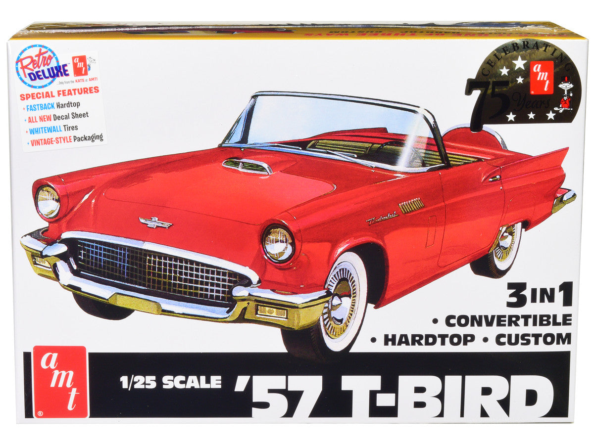 1957 Ford Thunderbird 3-in-1 Kit 1/25 Scale Plastic Model Kit by AMT