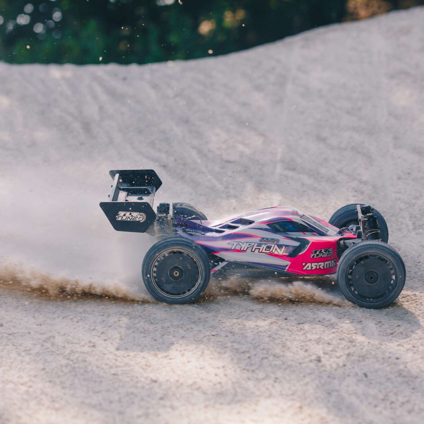 ARRMA 1/8 TLR Tuned Typhon 4WD Roller Buggy, Pink/Purple, ARA8306