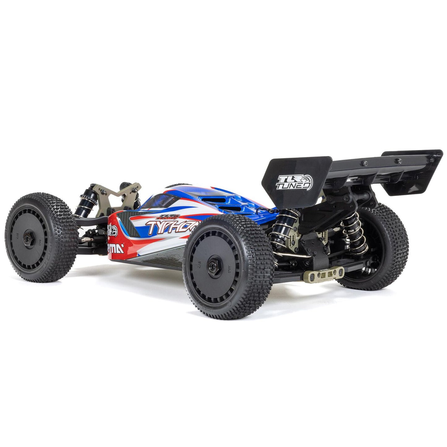 ARRMA 1/8 TLR Tuned Typhon 6S 4WD BLX Buggy RTR (Battery and Charger Not Included), Red/Blue, ARA8406, Electric Kit