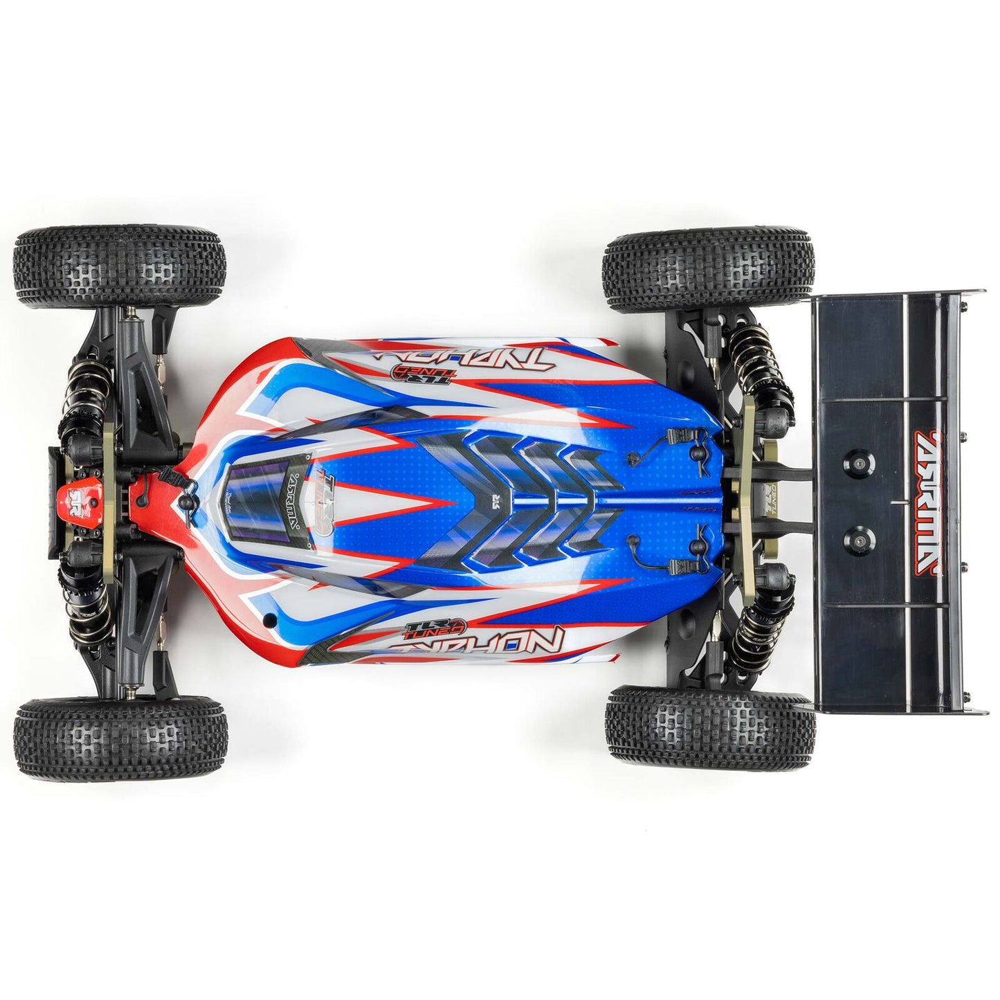 ARRMA 1/8 TLR Tuned Typhon 6S 4WD BLX Buggy RTR (Battery and Charger Not Included), Red/Blue, ARA8406, Electric Kit