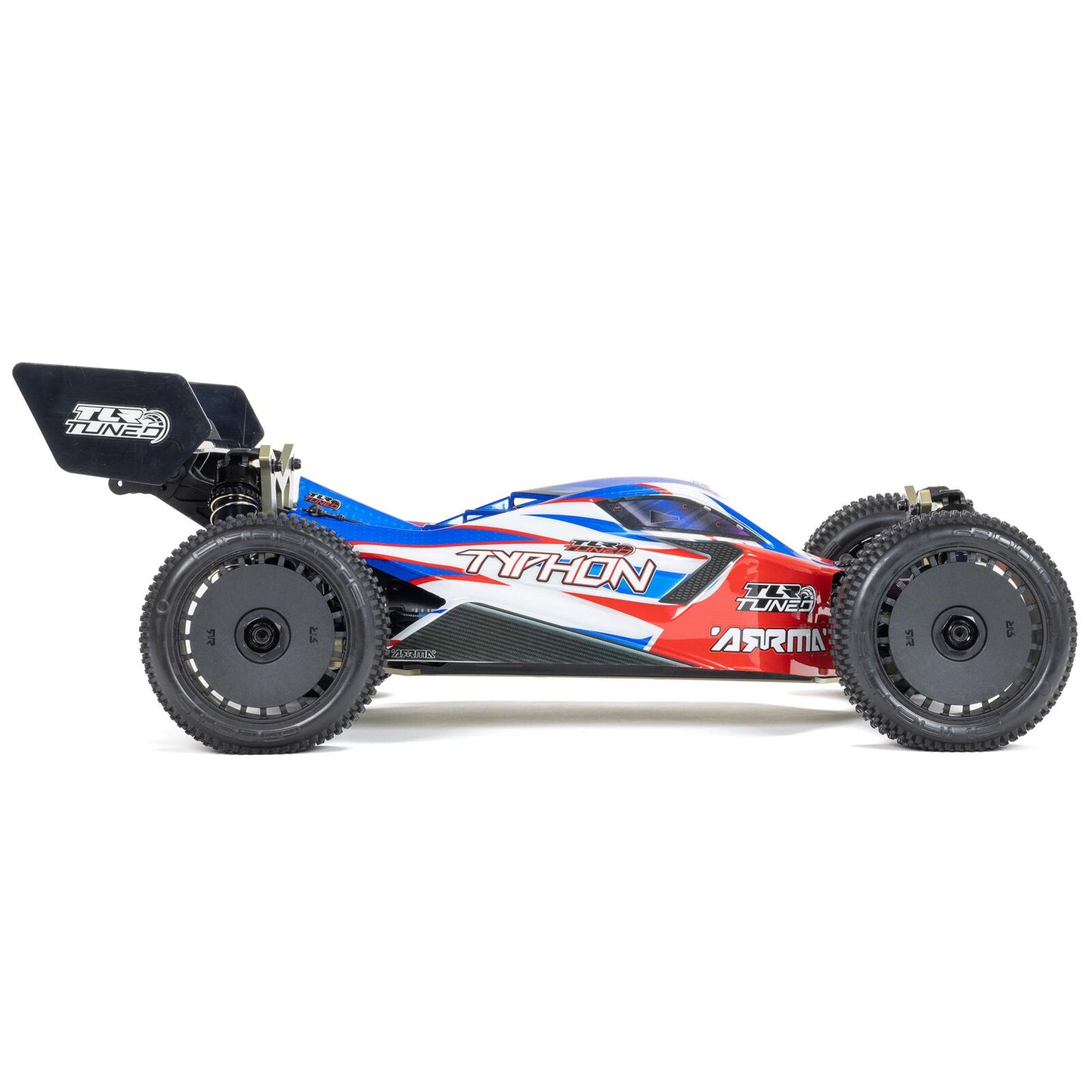 ARRMA 1/8 TLR Tuned Typhon 6S 4WD BLX Buggy RTR (Battery and Charger Not Included), Red/Blue, ARA8406, Electric Kit