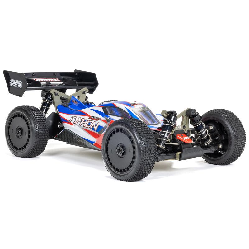 ARRMA 1/8 TLR Tuned Typhon 6S 4WD BLX Buggy RTR (Battery and Charger Not Included), Red/Blue, ARA8406, Electric Kit