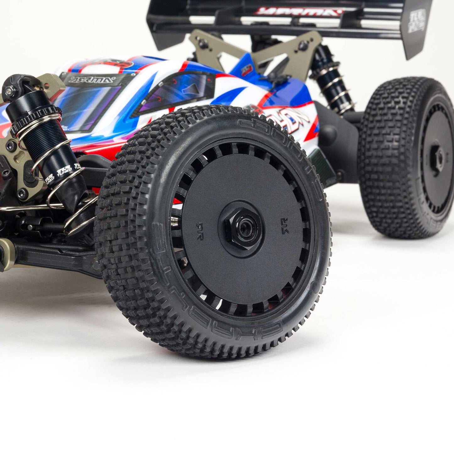 ARRMA 1/8 TLR Tuned Typhon 6S 4WD BLX Buggy RTR (Battery and Charger Not Included), Red/Blue, ARA8406, Electric Kit