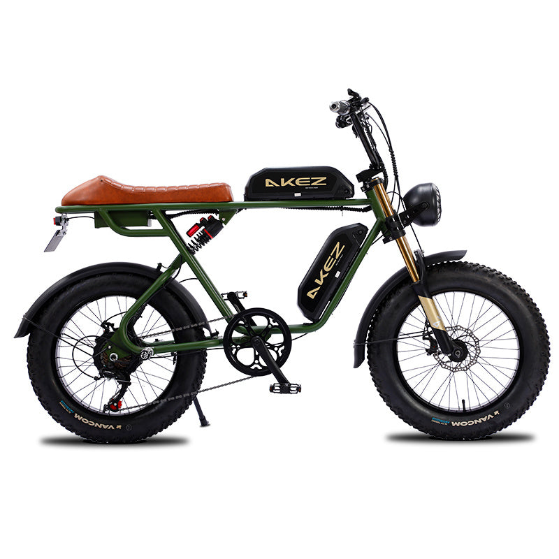 AKEZ S1 750W 48V 20 Inch Fat Tire Electric Bicycle Green