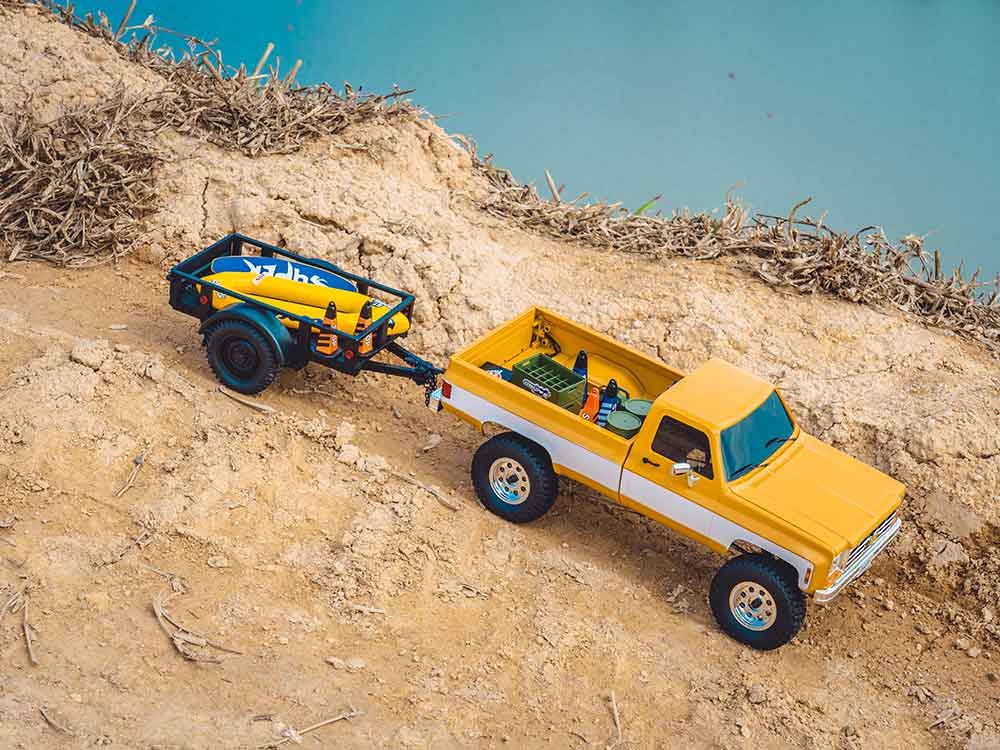 New Fms 1:18 Fcx18 Chevrolet K10 Pickup Remote Control Model Simulation Climbing Four-wheel Drive Truck