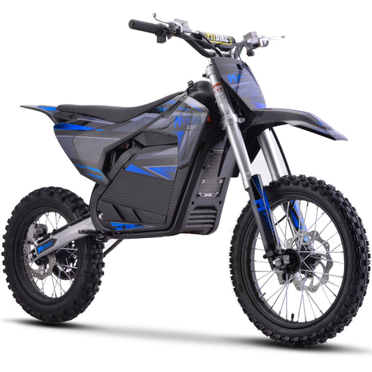 MotoTec 72v Pro Electric Dirt Bike 5000w Lithium Blue