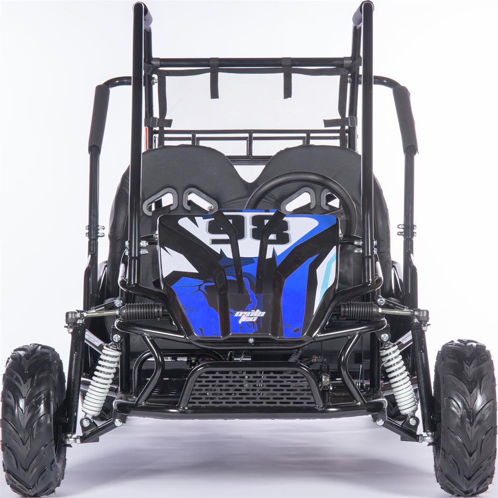 MotoTec Mud Monster XL 212cc 2 Seat Go Kart Full Suspension Blue