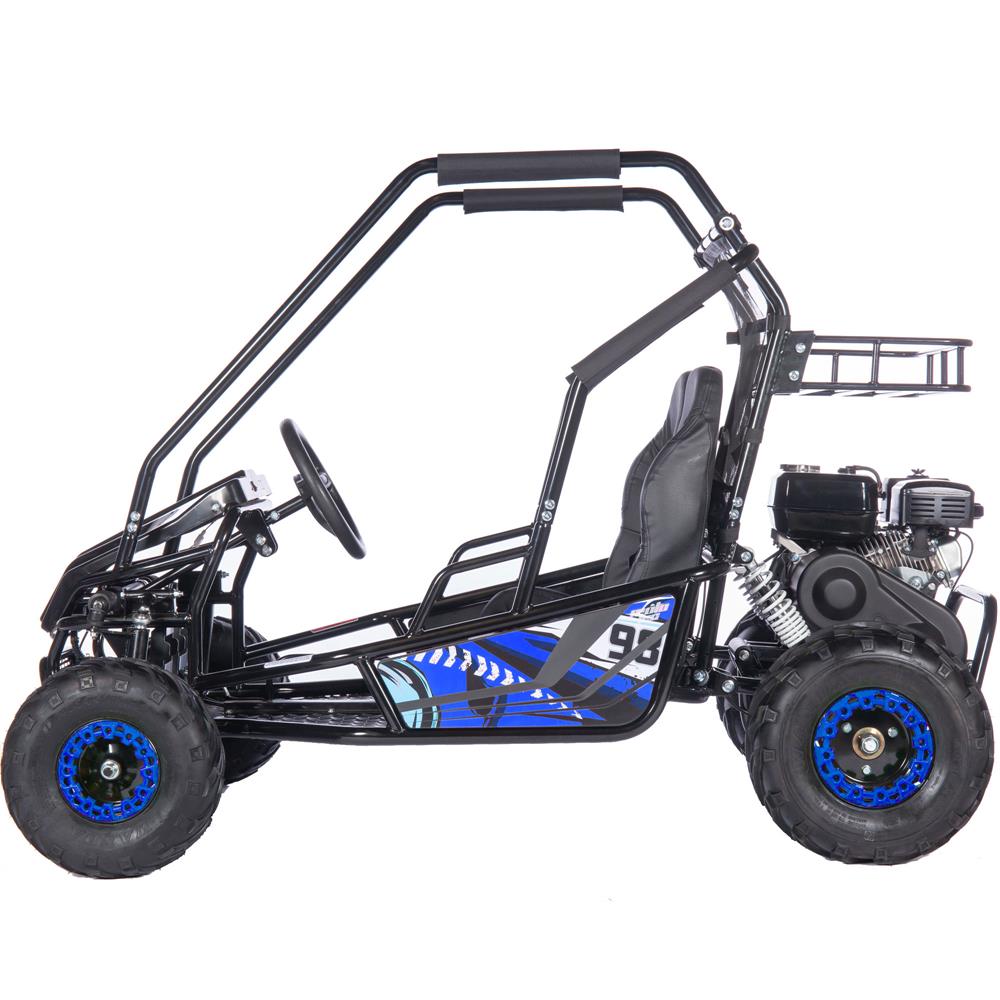 MotoTec Mud Monster XL 212cc 2 Seat Go Kart Full Suspension Blue