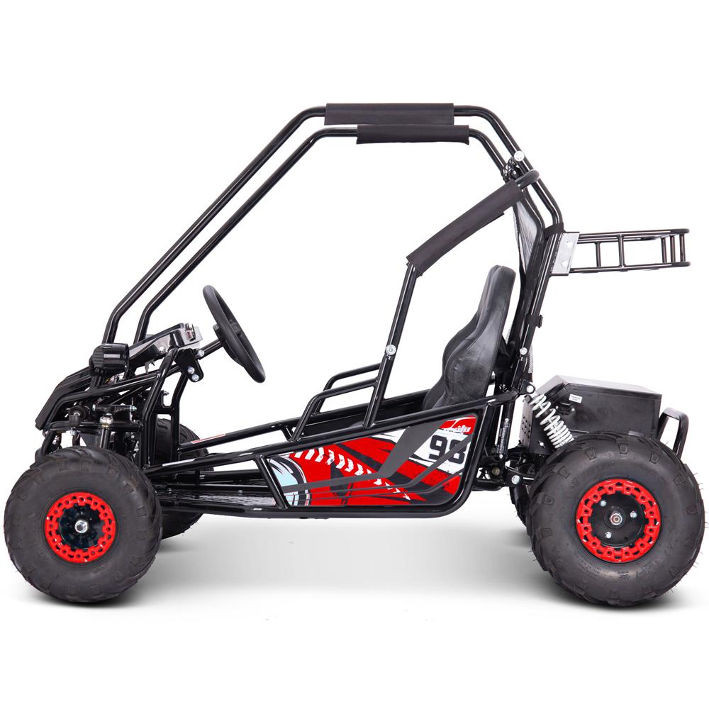 MotoTec Mud Monster XL 60v 2000w Electric Go Kart Full Suspension Red