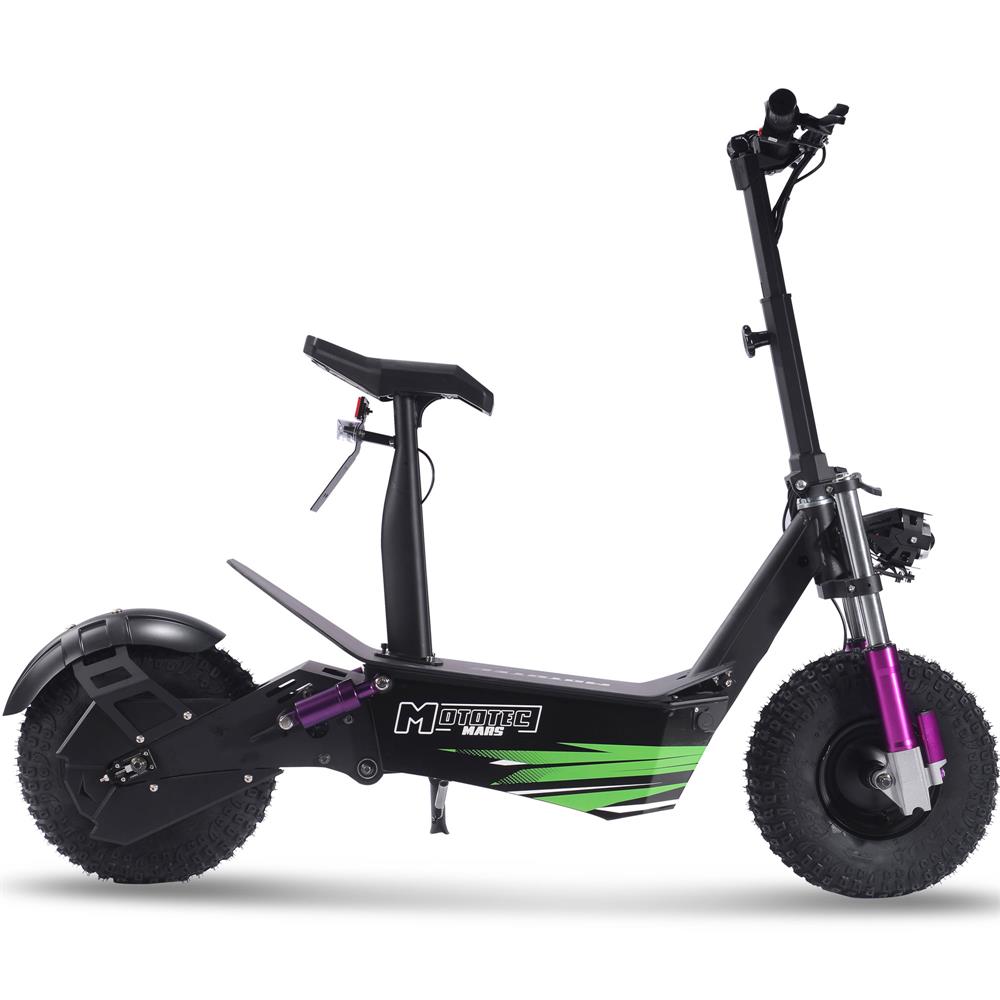 MotoTec Mars 48v 2500w Electric Scooter Black