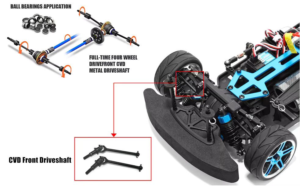 HSP RTR Racing Drift SUBARBO Car 4WD 1:10 Electric Brushed on Road Car 4x4 vehicle High Speed Hobby Remote Control Car