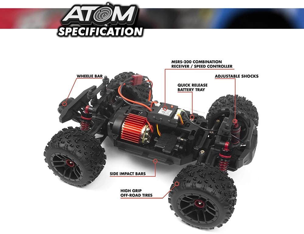 HPI Racing Maverick ATOM 1/18 RTR 4WD Brushed Monster Truck