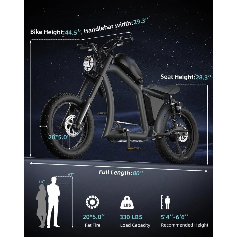 Electric Bike BIGNIU BG-X Electric Bike ,1500W Brushless Motor 48V/31.5Ah 40 Miles E-Bike Front/Rear Turn Signal Dual Suspension Black