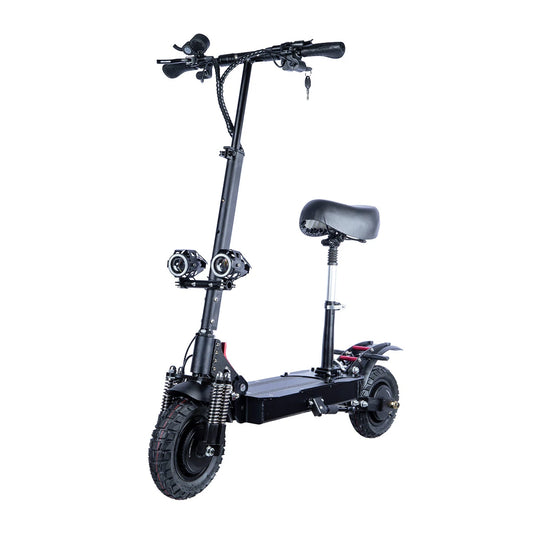 TOURSOR T4 52V 23.4Ah 1200W*2 Dual Motor 10inch Folding Electric Scooter Dual Oil Brake 90KM Max Mileage 150KG Max Load Black