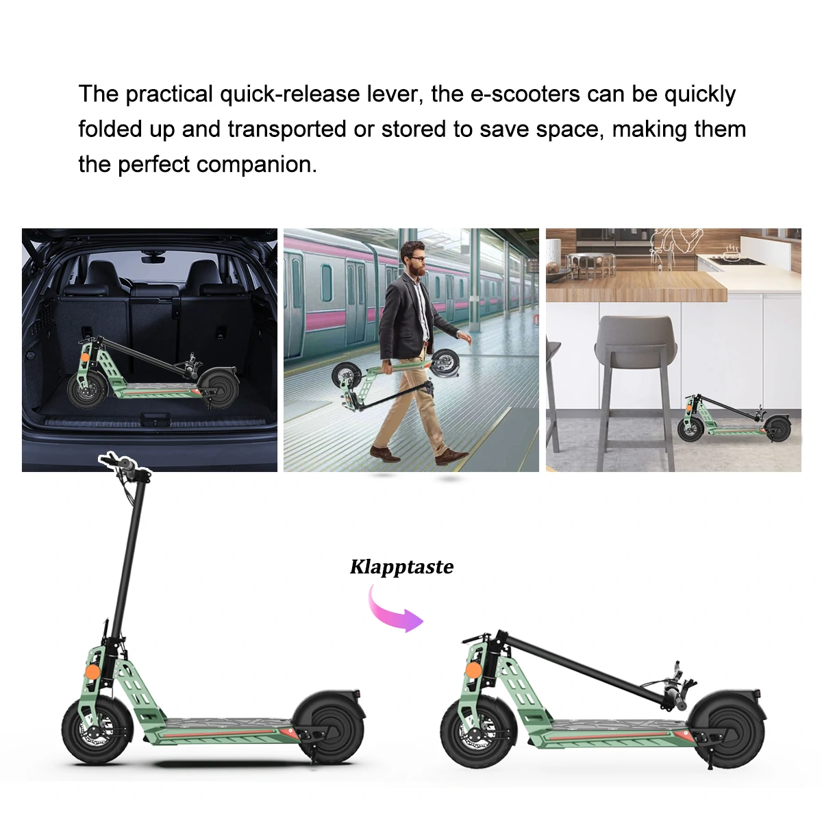 Mototec X1 48V 13Ah 600W 10inch Folding Electric Scooter 25-35KM Max Mileage 100KG Max Load E-Scooter