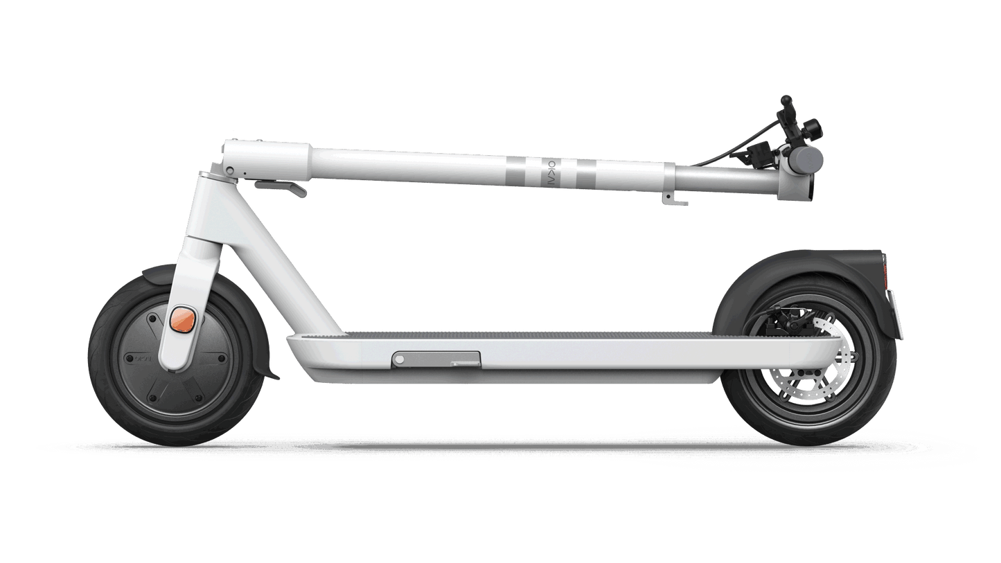 NEON Lite ES10 Foldable Electric Scooter w/18.6 Miles Max Operating Range & 15.5 mph Max Speed - White