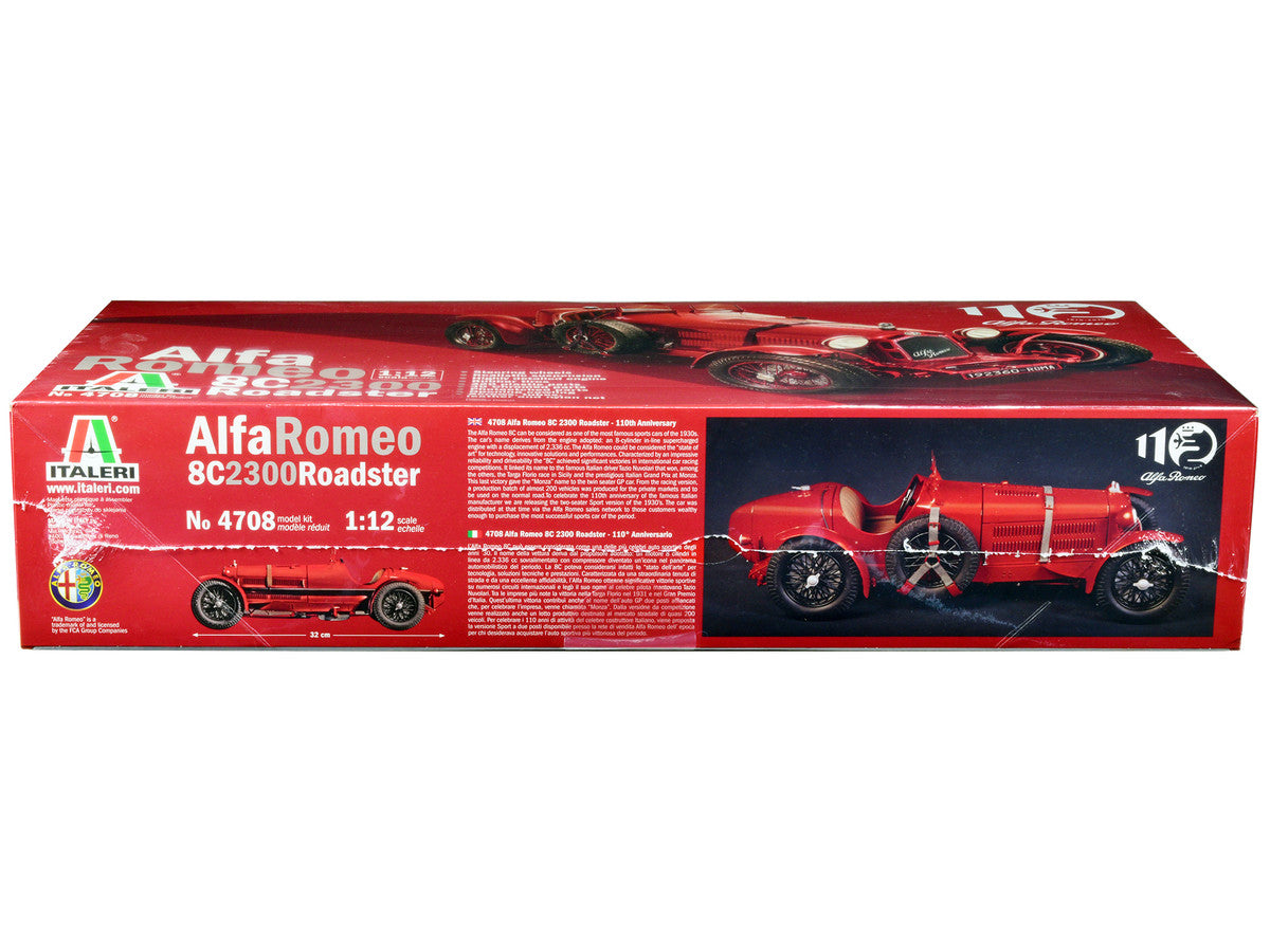 Alfa Romeo 8C 2300 Roadster 1/12 Scale Plastic Model Kit by Italeri